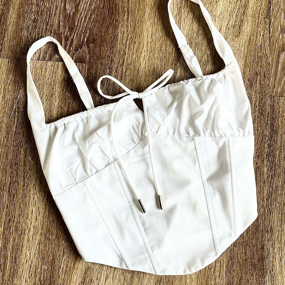 Naked Wardrobe White Corset Top